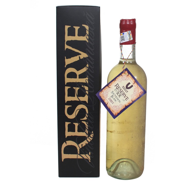 Vin alb, Sauvignon Blanc, Podgoria Iasi, 2003, sec, Vinia, 0.75 l