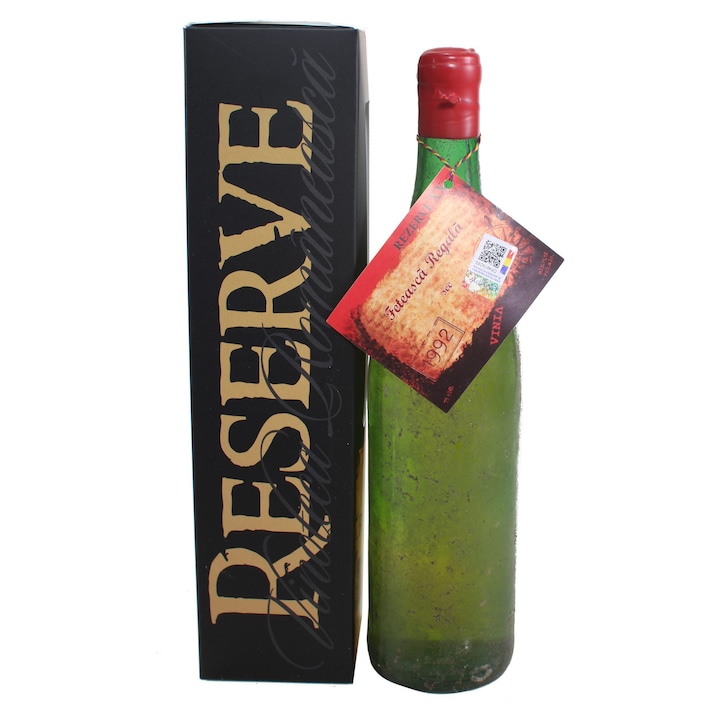 Vin alb, colectie Vinia, Feteasca Regala 1992, Podgoria Iasi, Sec, 0.75l