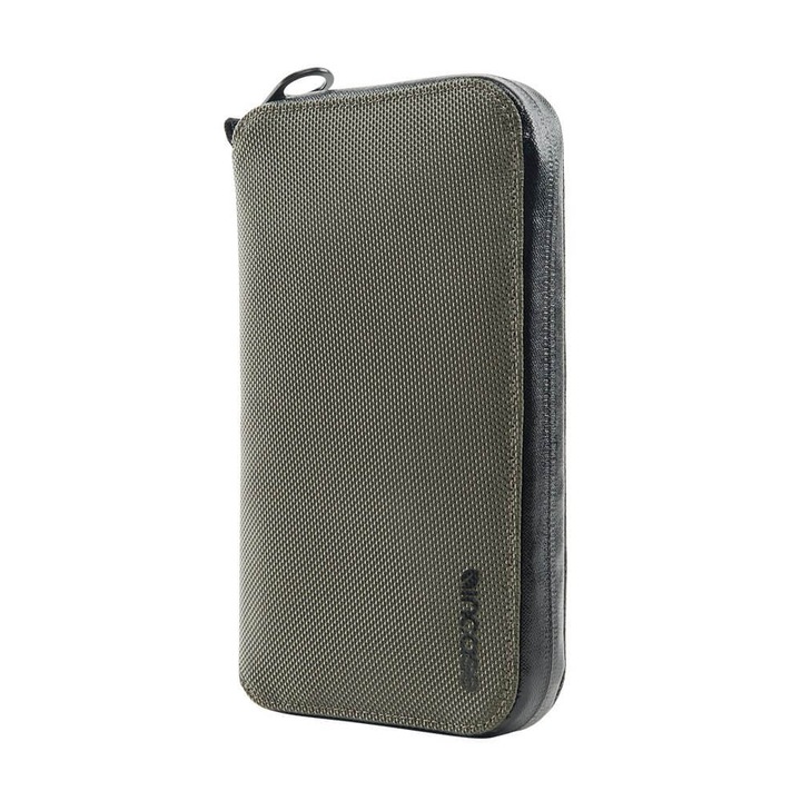 Incase Travel Passport Zip Wallet - елегантен кожен портфейл (сив)