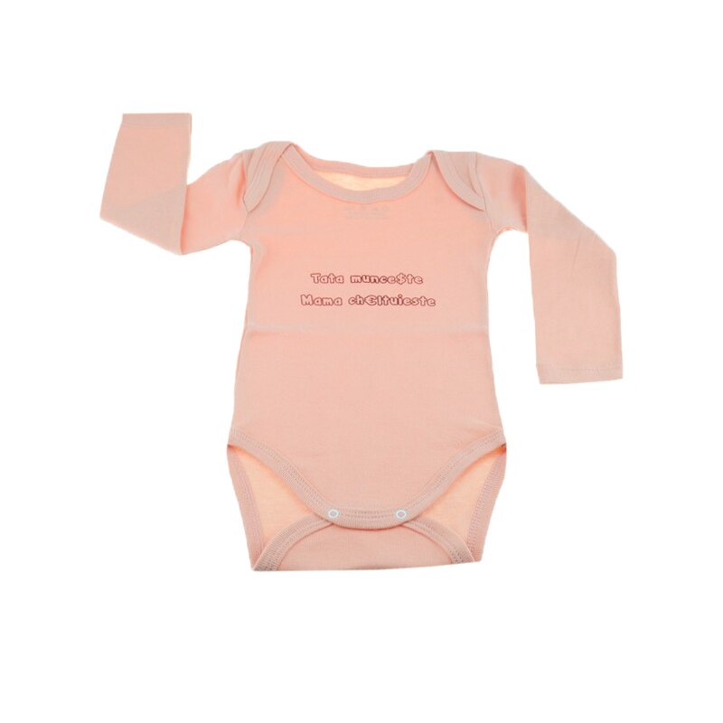Body maneca lunga, bumbac, fetite, Mini Bimbi, Coral