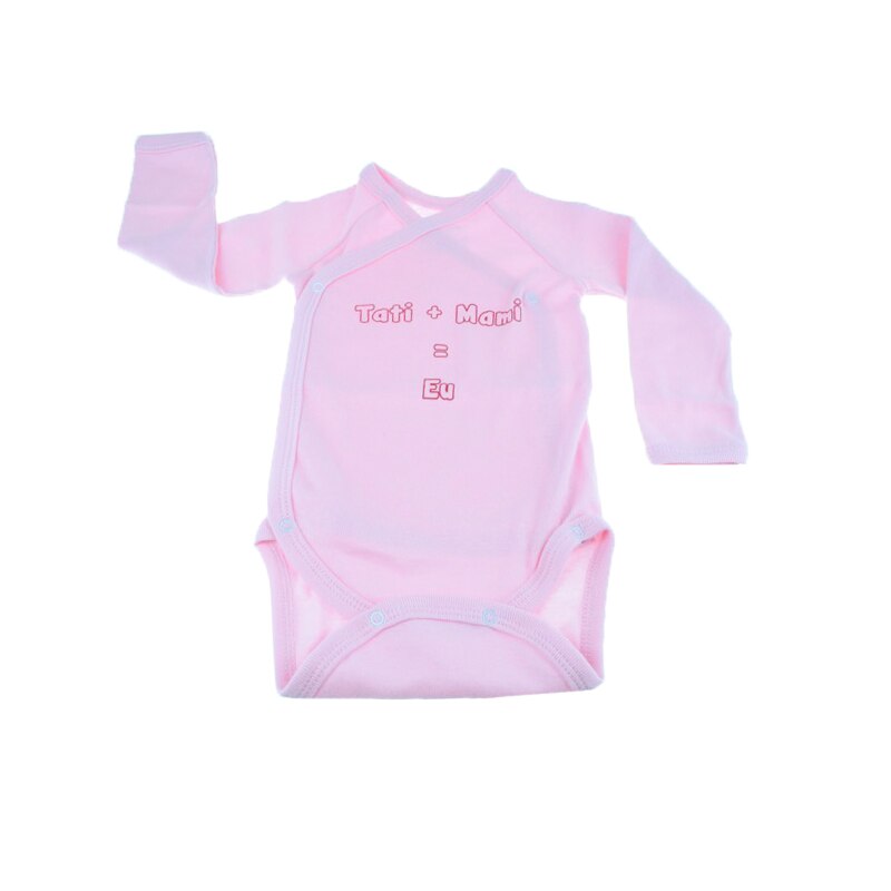 Body cu maneca lunga pentru fete Mini Bimbi, Roz