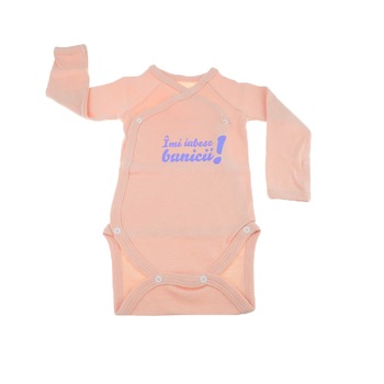 Body cu maneca lunga, bumbac, fete, Mini Bimbi, Coral Body cu maneca lunga, bumbac, fete, Mini Bimbi, Coral