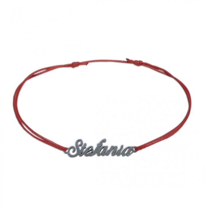 Állítható ezüst zsinór karkötő STEFANIA 9424100 Dras névvel