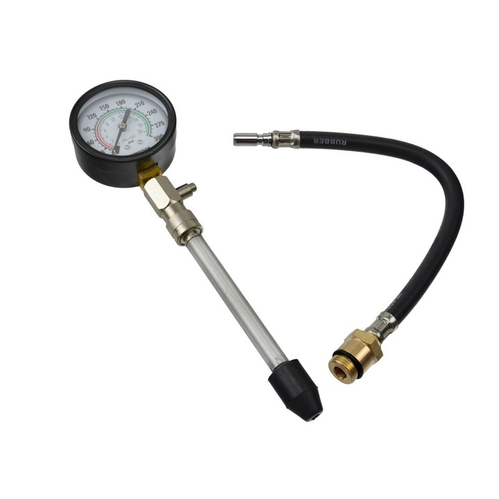 Устройство за измерване на налягане на компресор Geko, 30 см, Черен