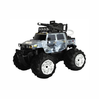 Masina Army Off Road cu tun de apa, viteza maxima 25km/h, suspensii, 4 amortizoare, cu telecomanda Masina Army Off Road cu tun de apa, viteza maxima 25km/h, suspensii, 4 amortizoare, cu telecomanda