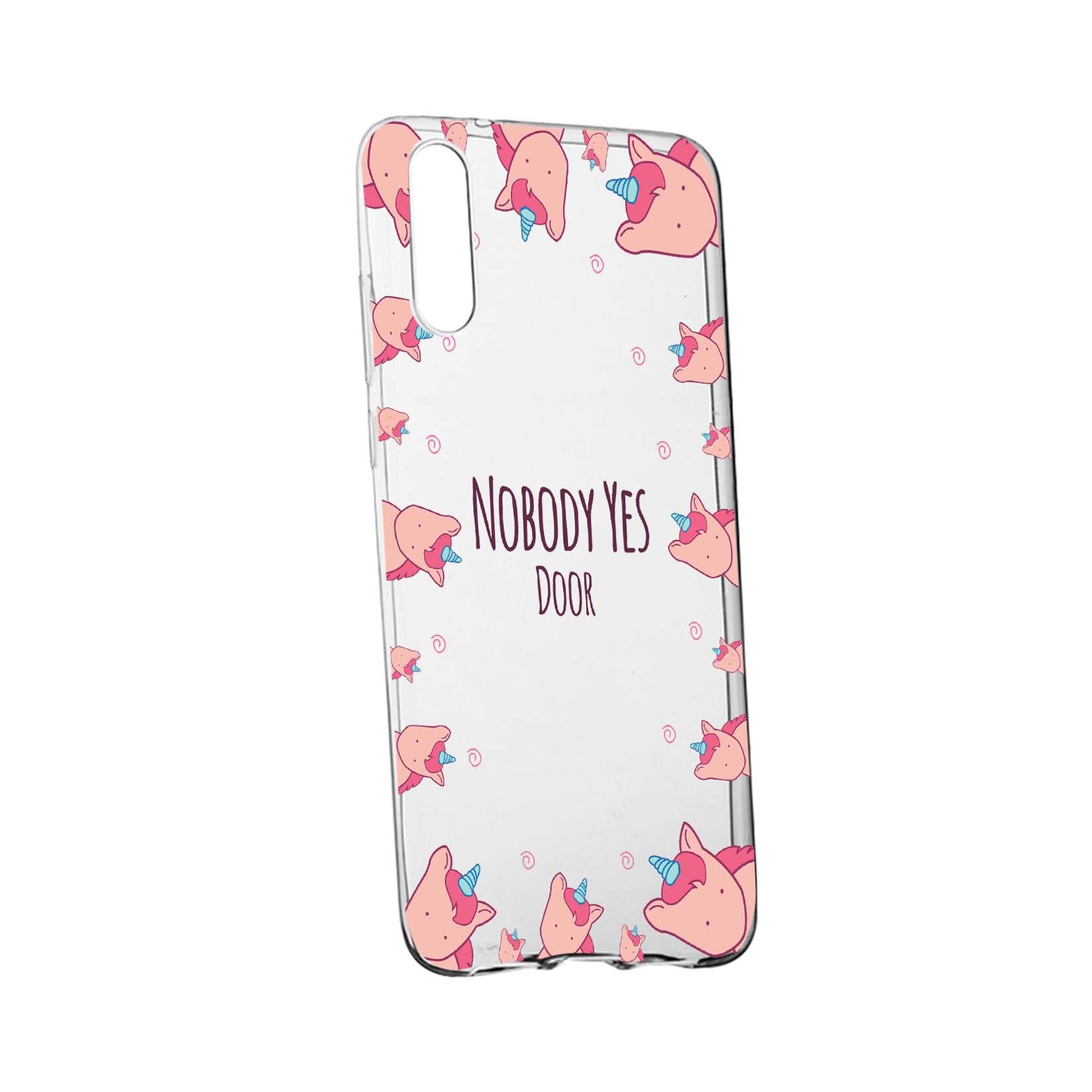 Husa de protectie Unicorn - Nobody yes, pentru Xiaomi Redmi Note 8, rezistenta la uzura, anti-alunecare, din silicon Premium, 523