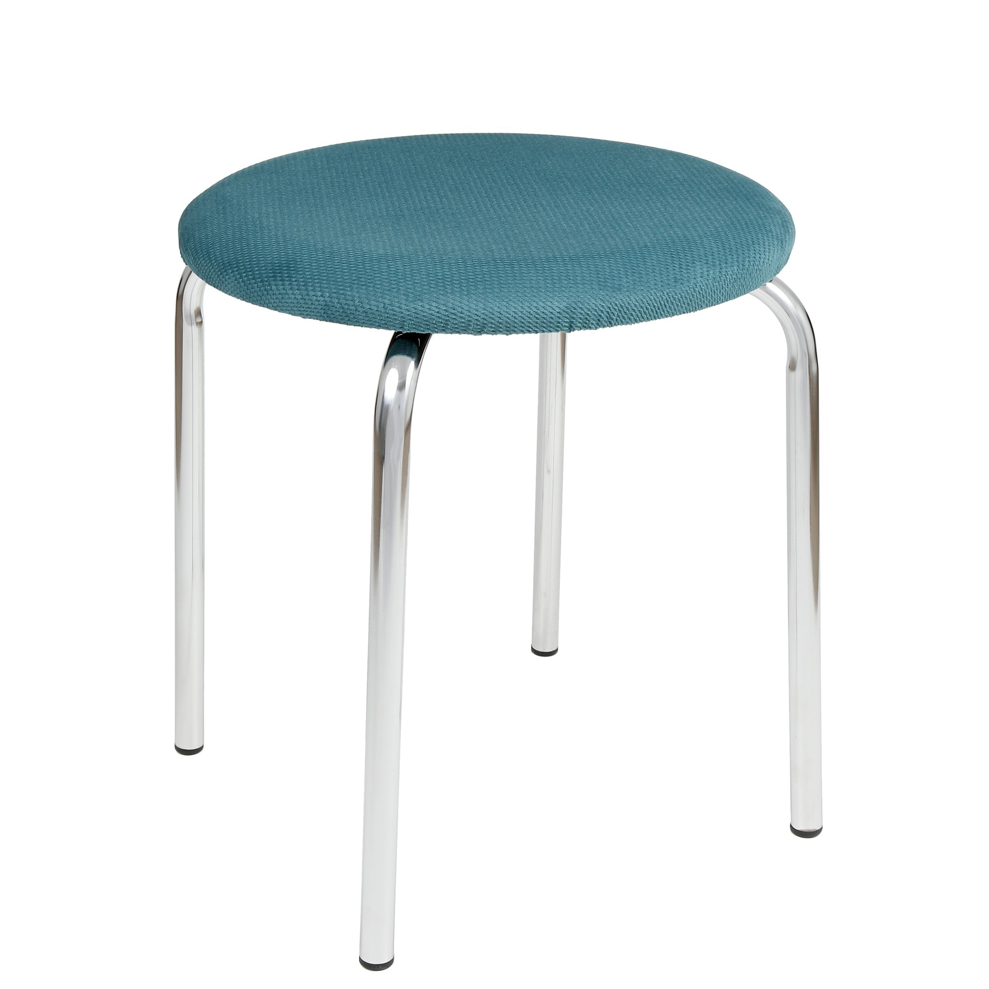 Scaun Sofia crom, stofa Turcoaz