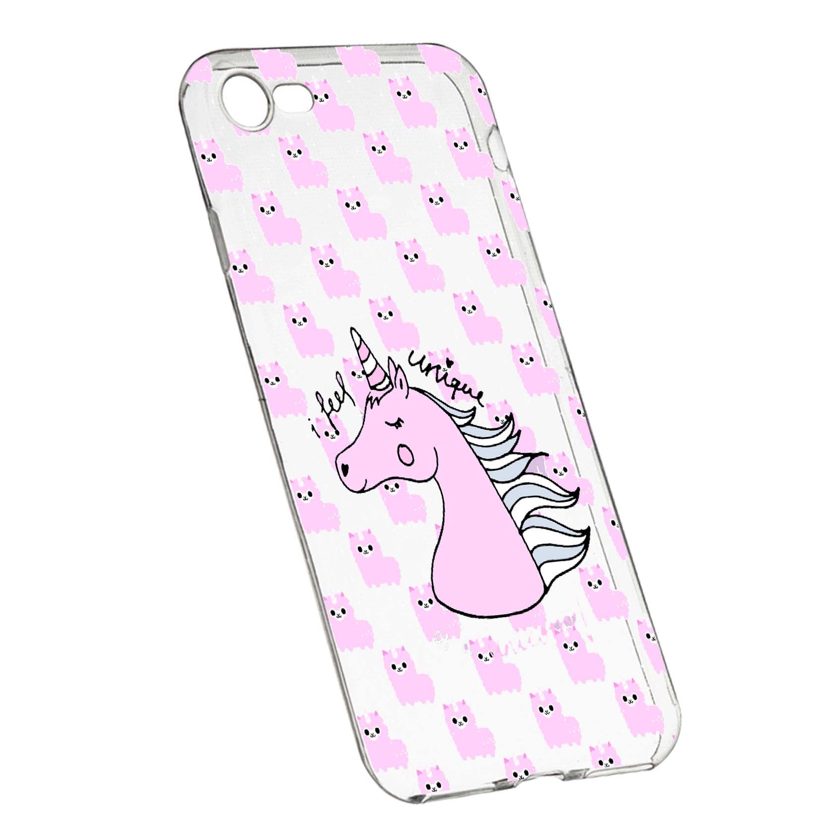 Husa de protectie Unicorn - I Feel Unique, pentru Apple iPhone 6 / 6S, rezistenta la uzura, anti-alunecare, din silicon Premium, 521