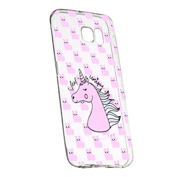 Husa de protectie Unicorn - I Feel Unique, pentru Samsung Galaxy S7, rezistenta la uzura, anti-alunecare, din silicon Premium, 521 Husa de protectie Unicorn - I Feel Unique, pentru Samsung Galaxy S7, rezistenta la uzura, anti-alunecare, din silicon Premium, 521