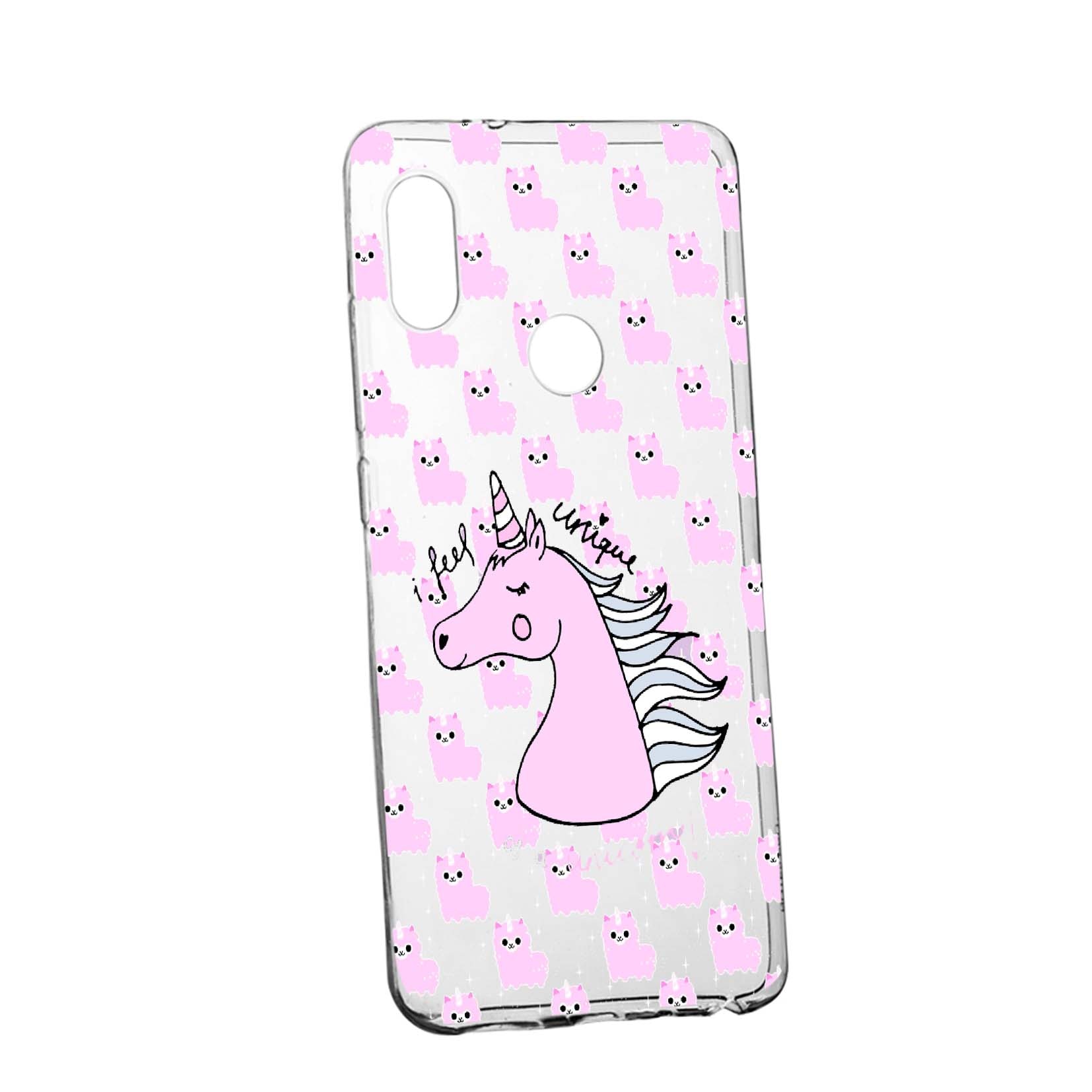 Husa de protectie Unicorn - I Feel Unique, pentru Xiaomi Redmi S2 / Y2, rezistenta la uzura, anti-alunecare, din silicon Premium, 521
