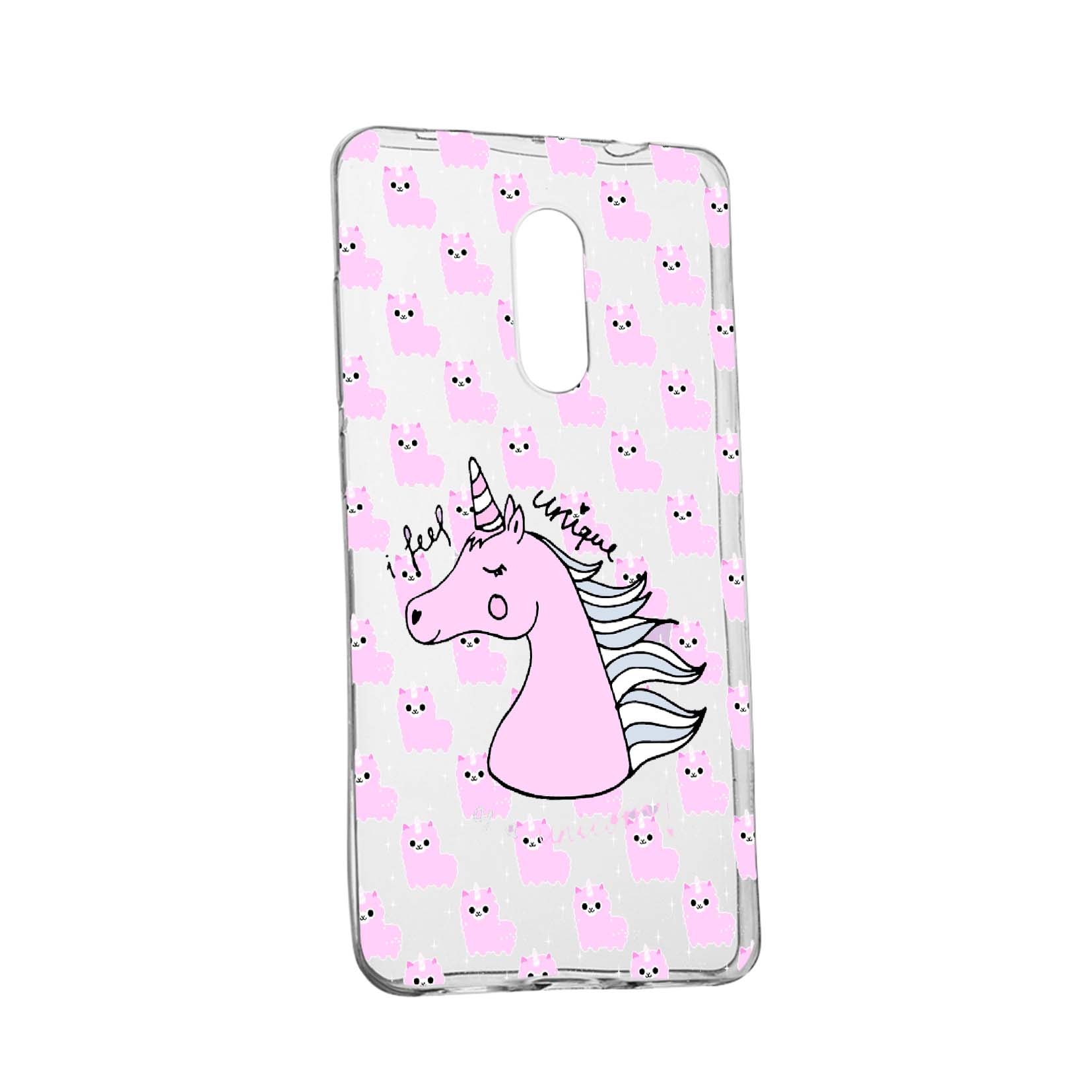 Husa de protectie Unicorn - I Feel Unique, pentru Xiaomi Redmi 8A, rezistenta la uzura, anti-alunecare, din silicon Premium, 521