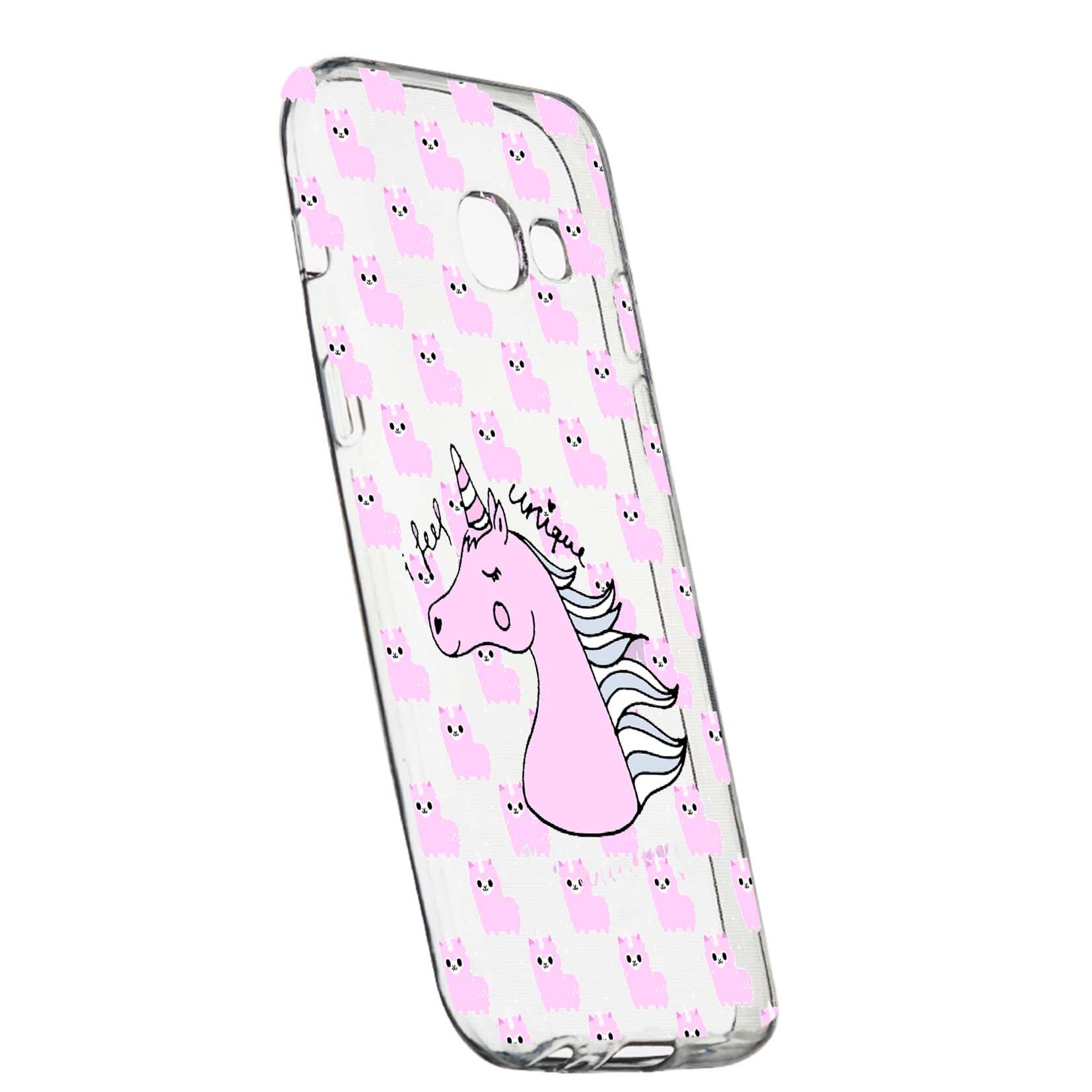 Husa de protectie Unicorn - I Feel Unique, pentru Samsung Galaxy A5 2017, rezistenta la uzura, anti-alunecare, din silicon Premium, 521