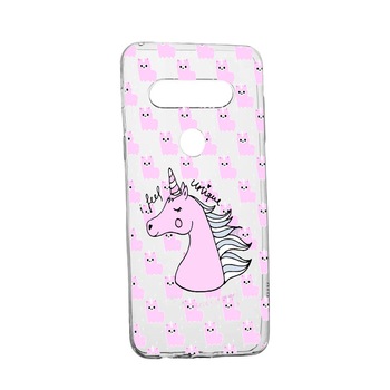 Husa de protectie Unicorn - I Feel Unique, pentru LG K50 / Q60, rezistenta la uzura, anti-alunecare, din silicon Premium, 521 Husa de protectie Unicorn - I Feel Unique, pentru LG K50 / Q60, rezistenta la uzura, anti-alunecare, din silicon Premium, 521