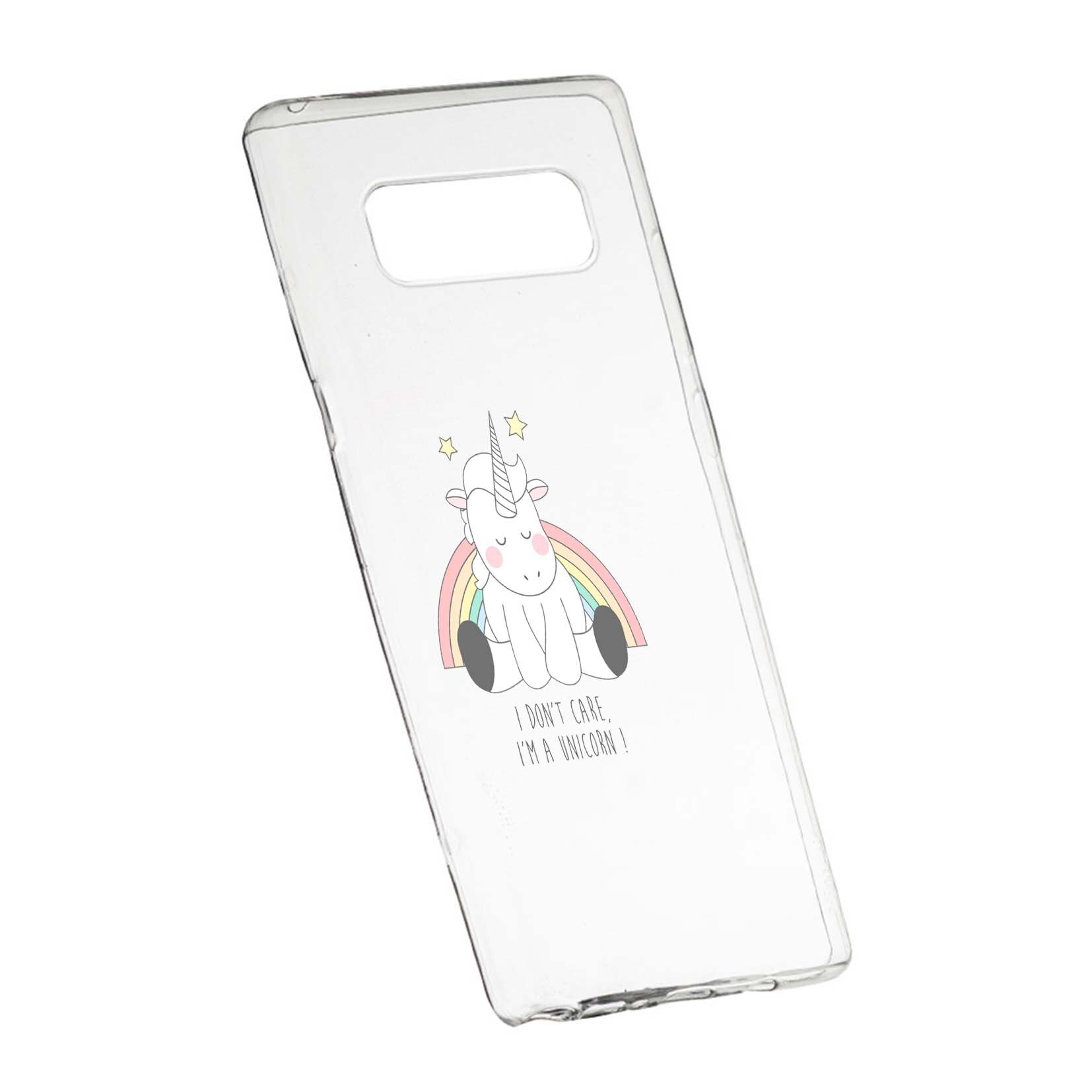 Husa de protectie Unicorn - I Don't Care, pentru Samsung Galaxy Note 9, rezistenta la uzura, anti-alunecare, din silicon Premium, 524