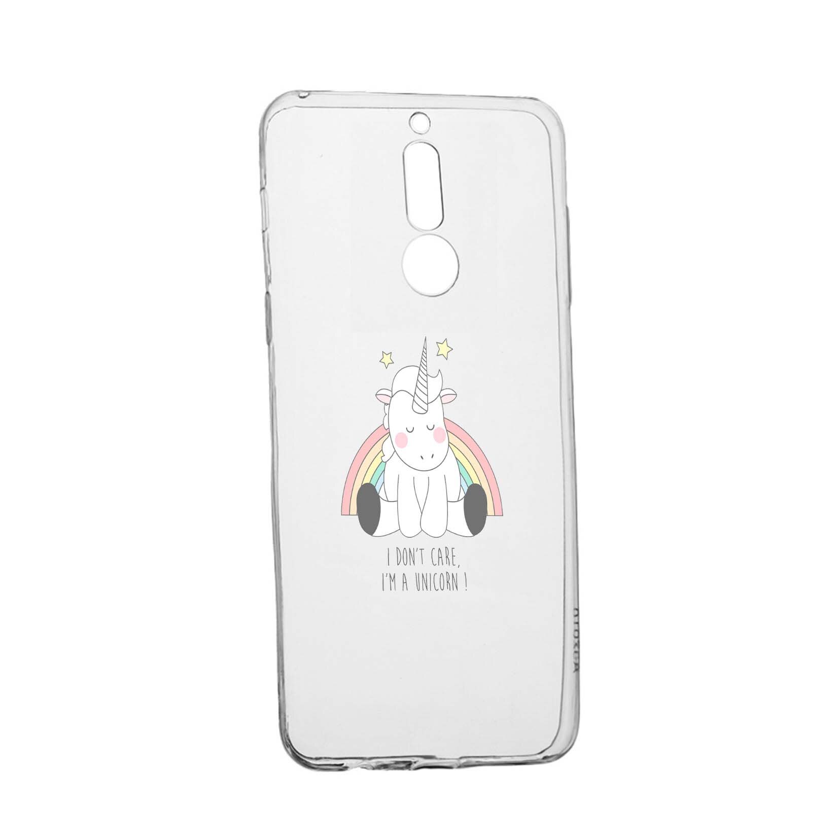 Husa de protectie Unicorn - I Don't Care, pentru Oppo RX17 Pro/ R17 Pro, rezistenta la uzura, anti-alunecare, din silicon Premium, 524