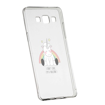 Husa de protectie Unicorn - I Don't Care, pentru Samsung Galaxy J3 2016, rezistenta la uzura, anti-alunecare, din silicon Premium, 524 Husa de protectie Unicorn - I Don't Care, pentru Samsung Galaxy J3 2016, rezistenta la uzura, anti-alunecare, din silicon Premium, 524