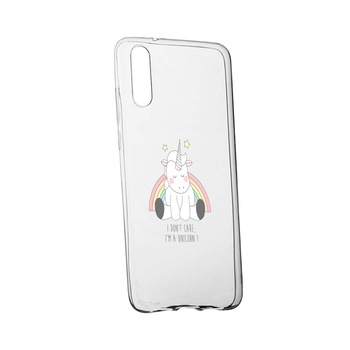 Husa de protectie Unicorn - I Don't Care, pentru Samsung Galaxy M10, rezistenta la uzura, anti-alunecare, din silicon Premium, 524 Husa de protectie Unicorn - I Don't Care, pentru Samsung Galaxy M10, rezistenta la uzura, anti-alunecare, din silicon Premium, 524