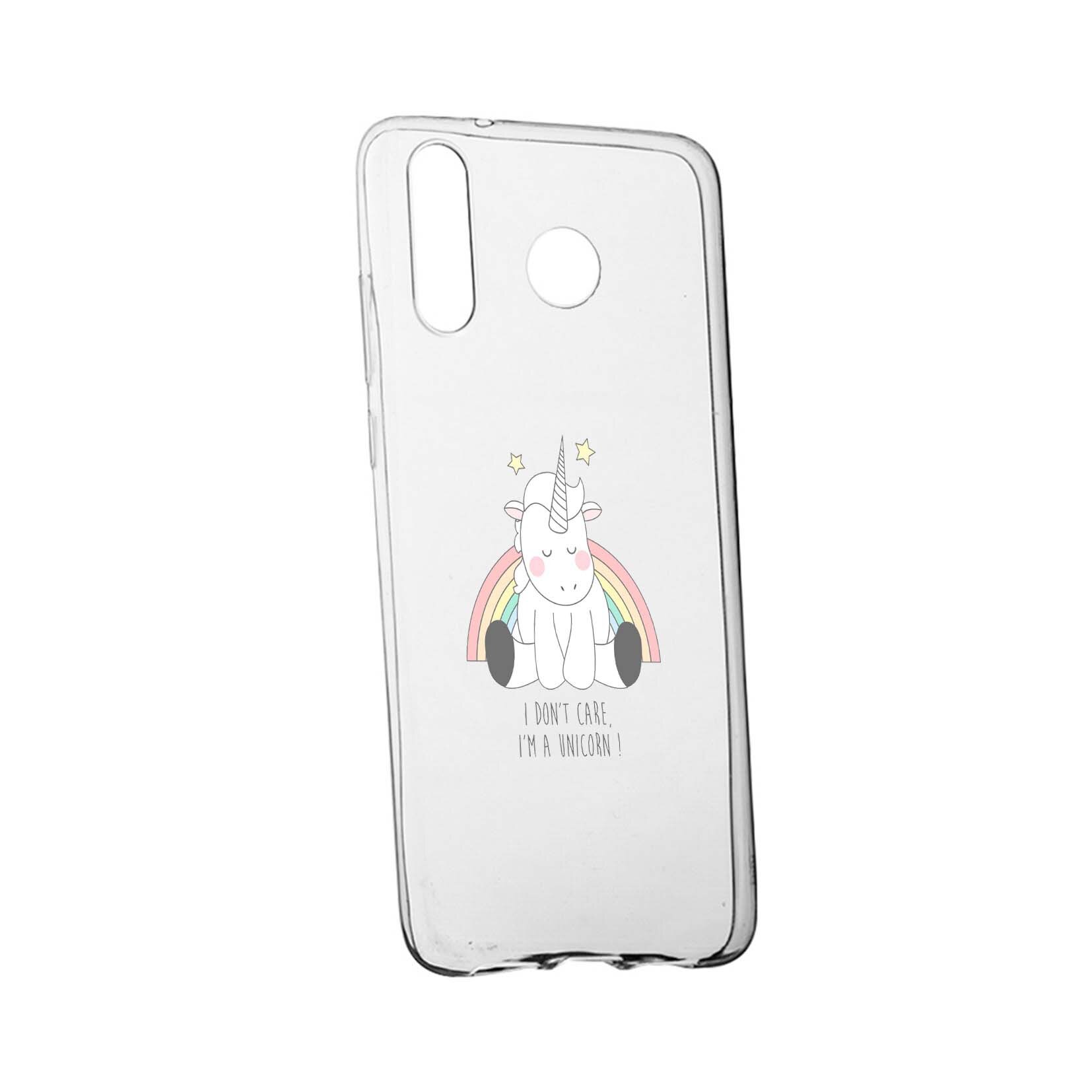 Husa de protectie Unicorn - I Don't Care, pentru Samsung Galaxy A60, rezistenta la uzura, anti-alunecare, din silicon Premium, 524