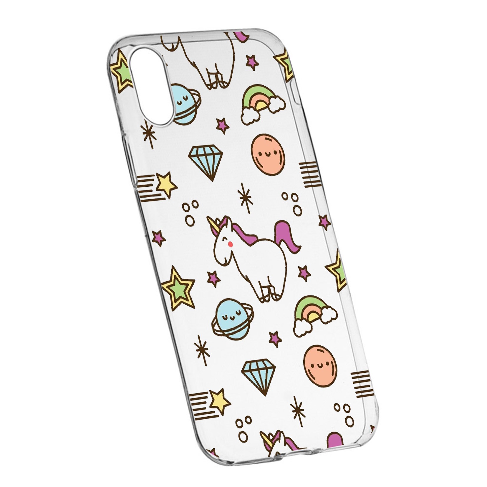 Husa de protectie Unicorn - universe, pentru Apple iPhone XS Max, rezistenta la uzura, anti-alunecare, din silicon Premium, 526