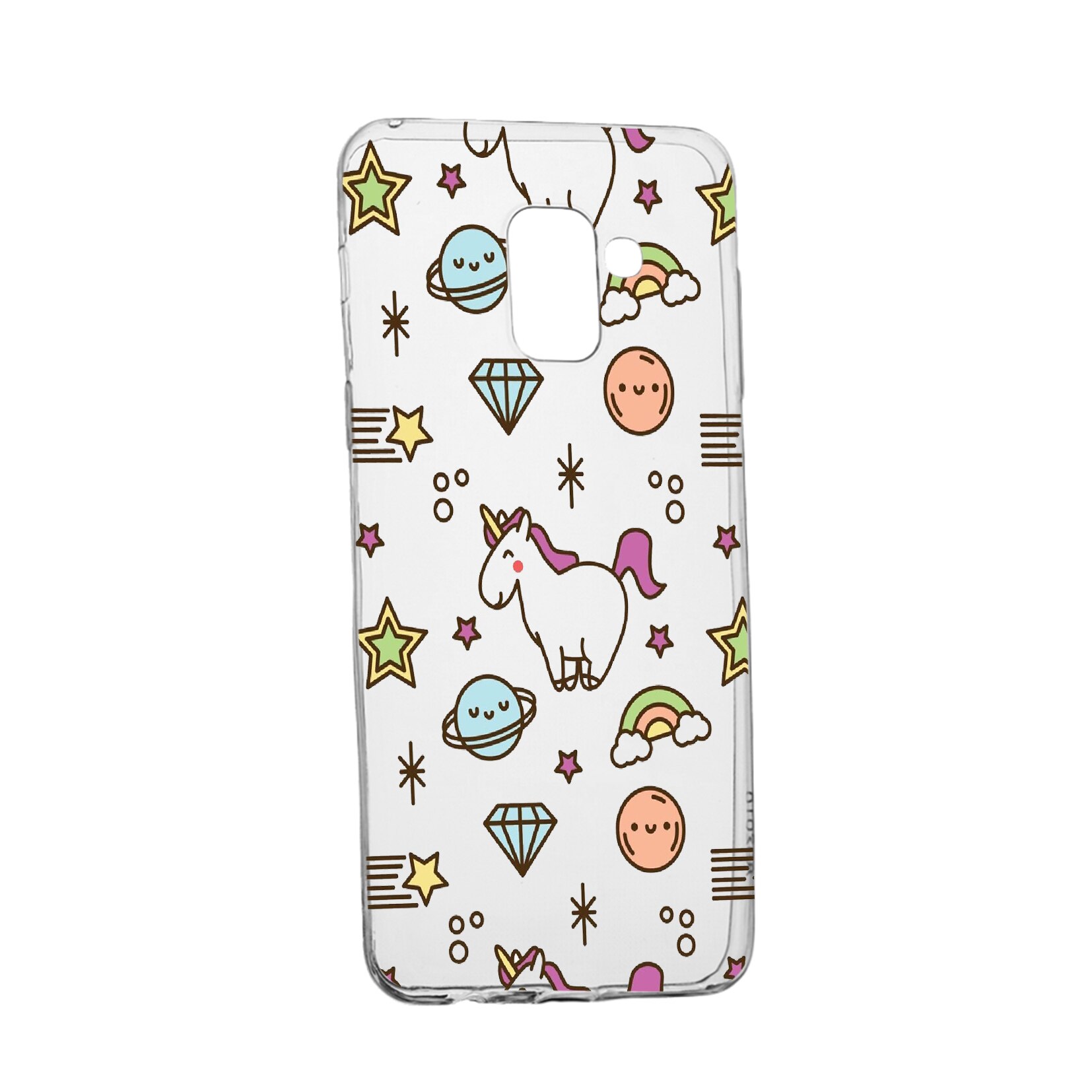 Husa de protectie Unicorn - universe, pentru Samsung Galaxy A6 2018, rezistenta la uzura, anti-alunecare, din silicon Premium, 526