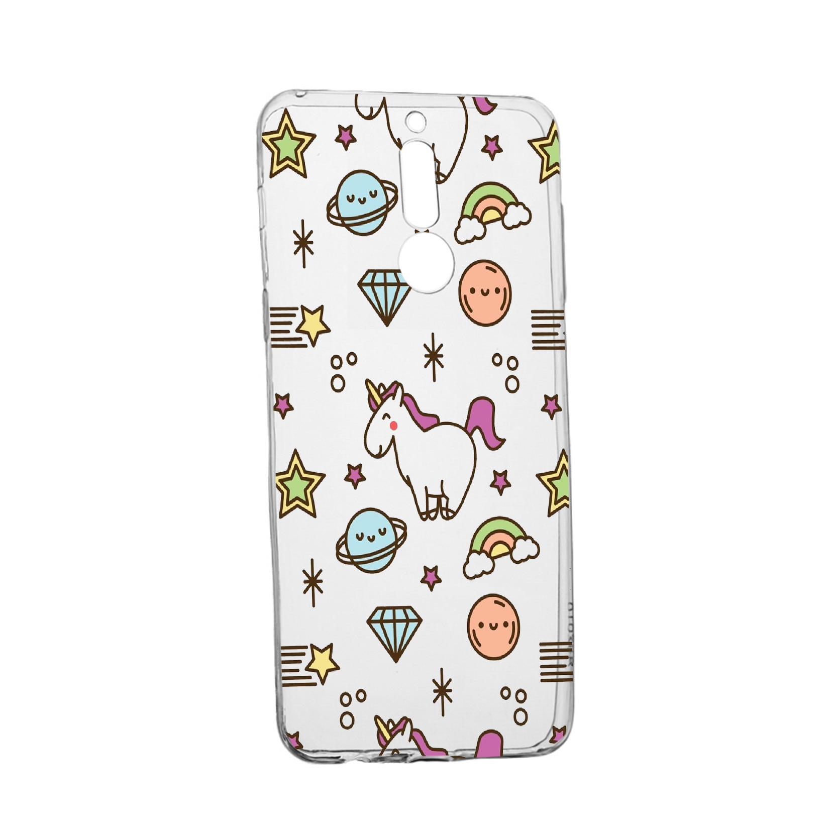 Husa de protectie Unicorn - universe, pentru LG K40 / K12 Plus, rezistenta la uzura, anti-alunecare, din silicon Premium, 526