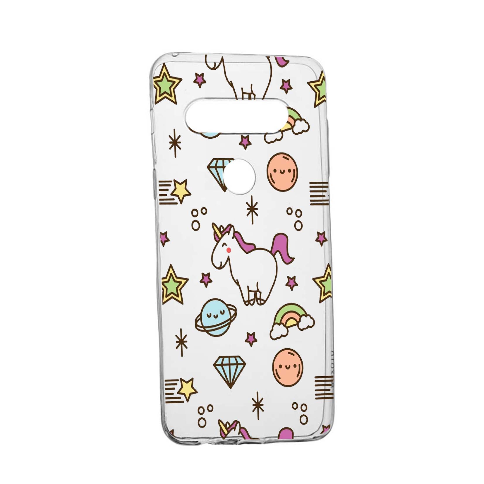 Husa de protectie Unicorn - universe, pentru LG K50 / Q60, rezistenta la uzura, anti-alunecare, din silicon Premium, 526