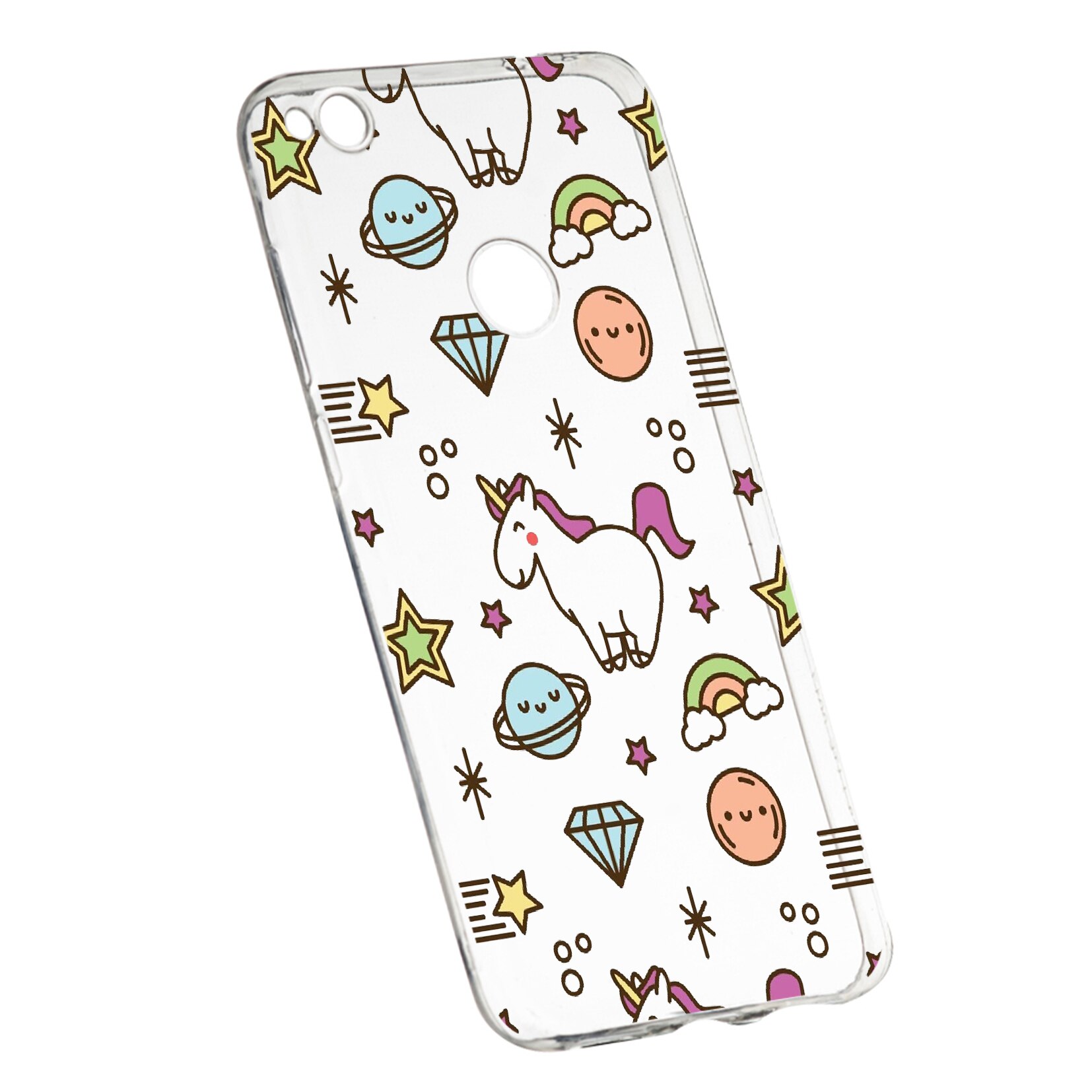 Husa de protectie Unicorn - universe, pentru Huawei P9 Lite 2017/P8, rezistenta la uzura, anti-alunecare, din silicon Premium, 526