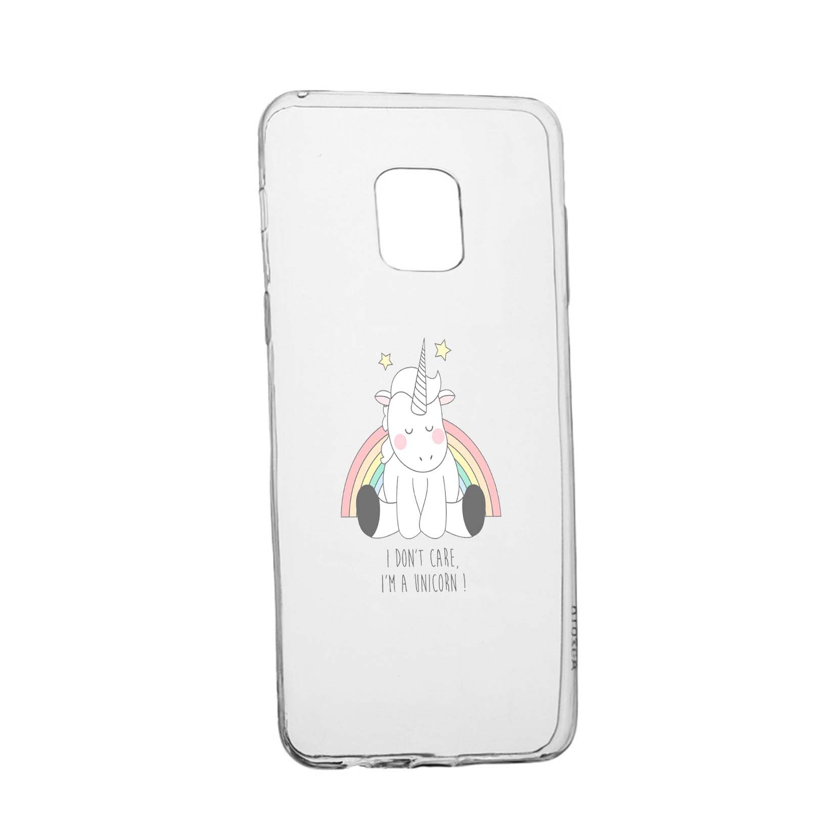 Husa de protectie Unicorn - I Don't Care, pentru Sony Xperia 10/ XA3, rezistenta la uzura, anti-alunecare, din silicon Premium, 524