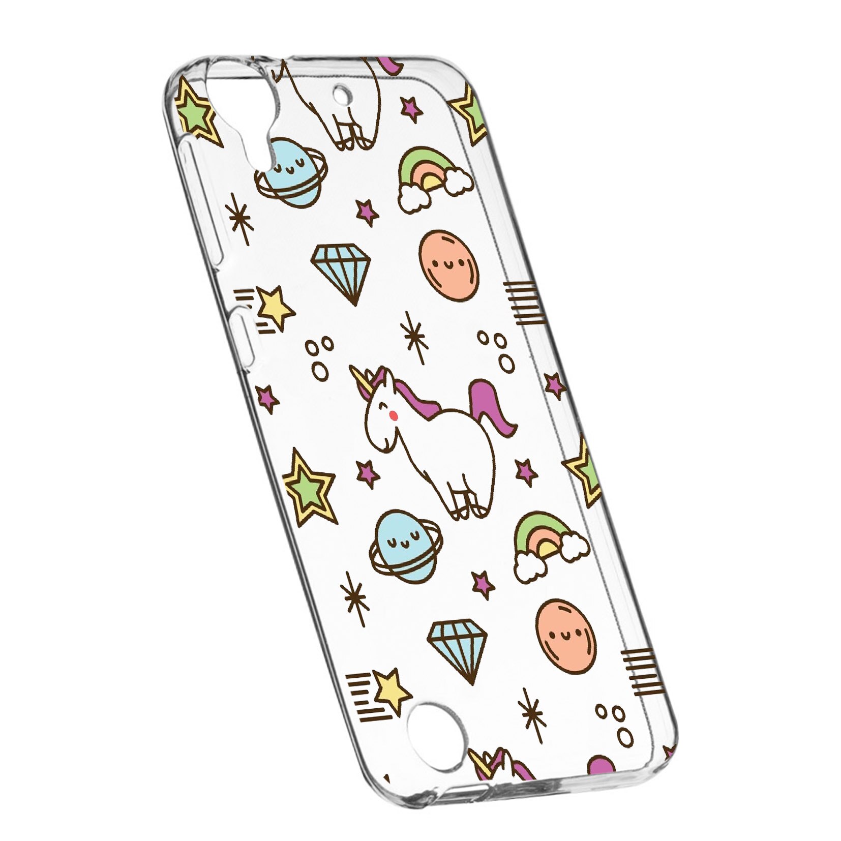 Husa de protectie Unicorn - universe, pentru HTC Desire 825 / 10 Lifestyle, rezistenta la uzura, anti-alunecare, din silicon Premium, 526