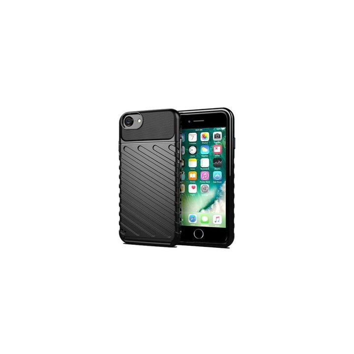 Husa Apple iPhone 7, Apple iPhone 8, iPhone SE (2020) - iberry Thunder TPU Flexibil Fekete