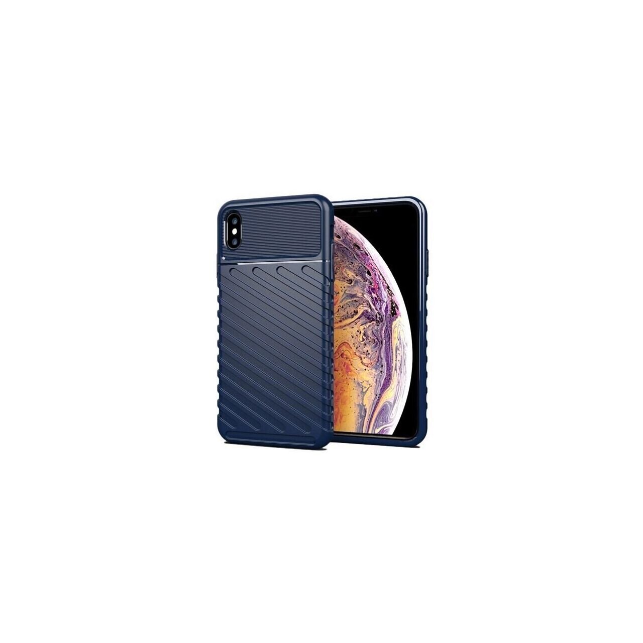 Husa Apple iPhone X,Apple iPhone XS - iberry Thunder TPU Flexibil Albastru