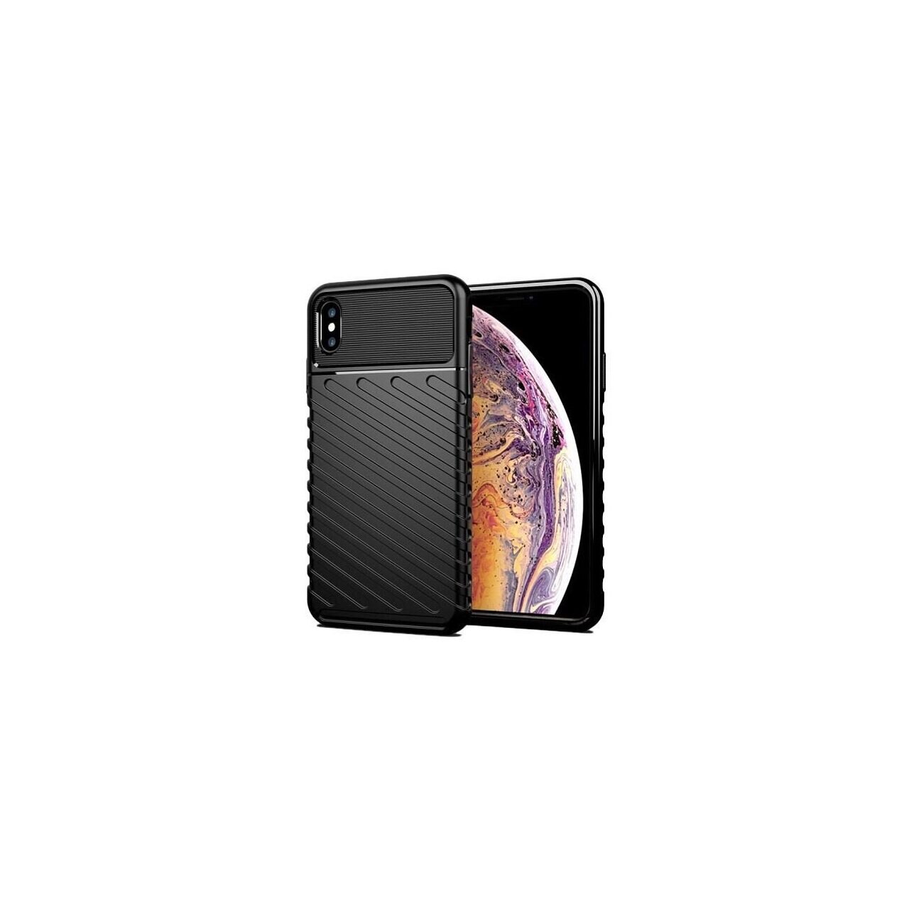 Husa Apple iPhone XS Max - iberry Thunder TPU Flexibil Negru