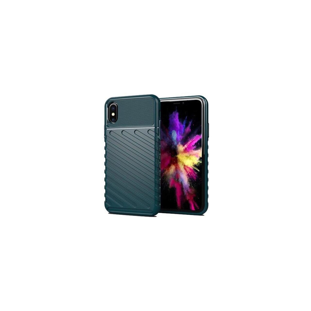 Husa Apple iPhone XS Max - iberry Thunder TPU Flexibil Verde