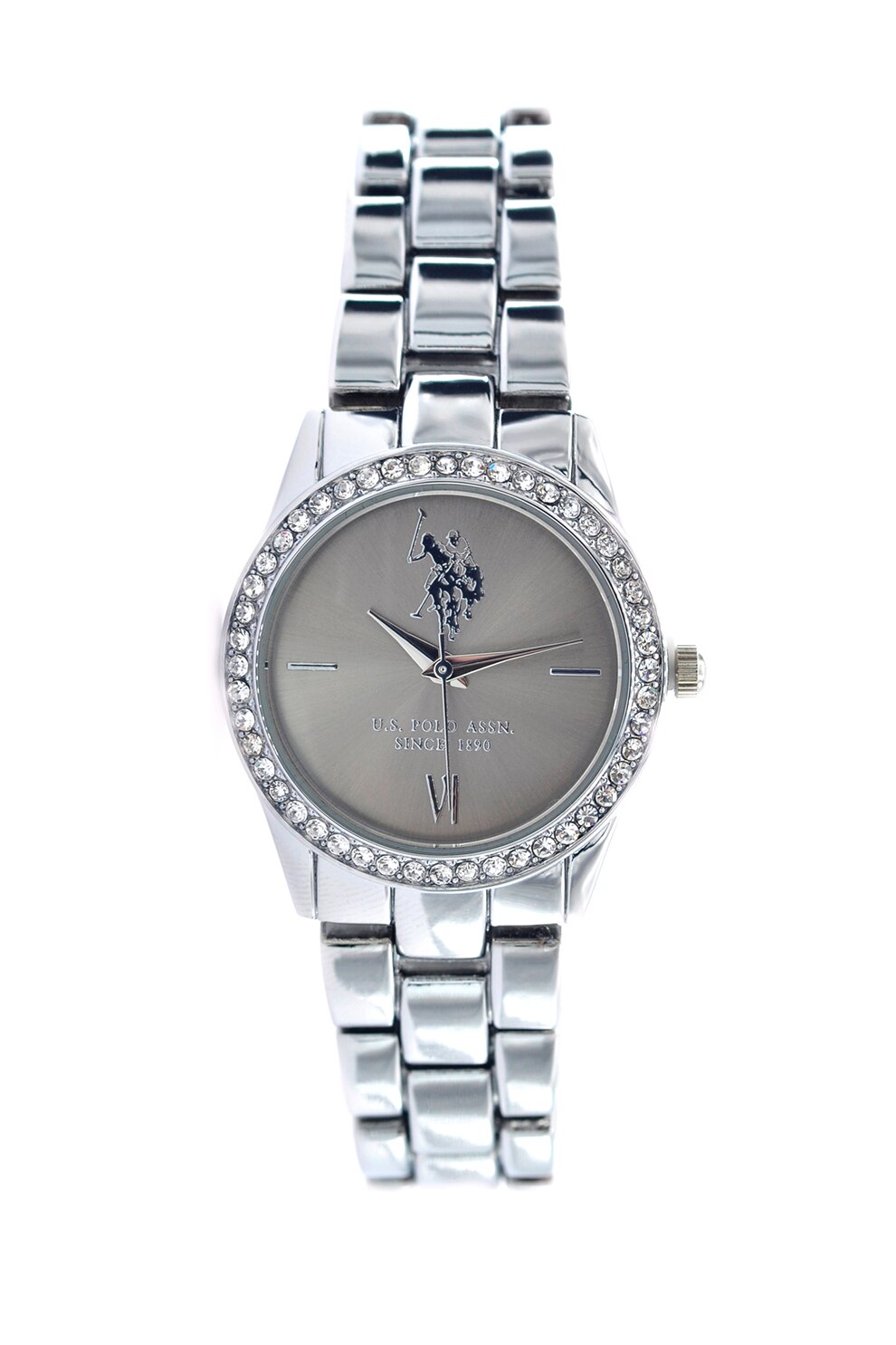 U.S. Polo Assn., Ceas decorat cu zirconia, Argintiu