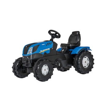 Tractor New Holland T7 cu pedale Rolly Toys, albastru Tractor New Holland T7 cu pedale Rolly Toys, albastru