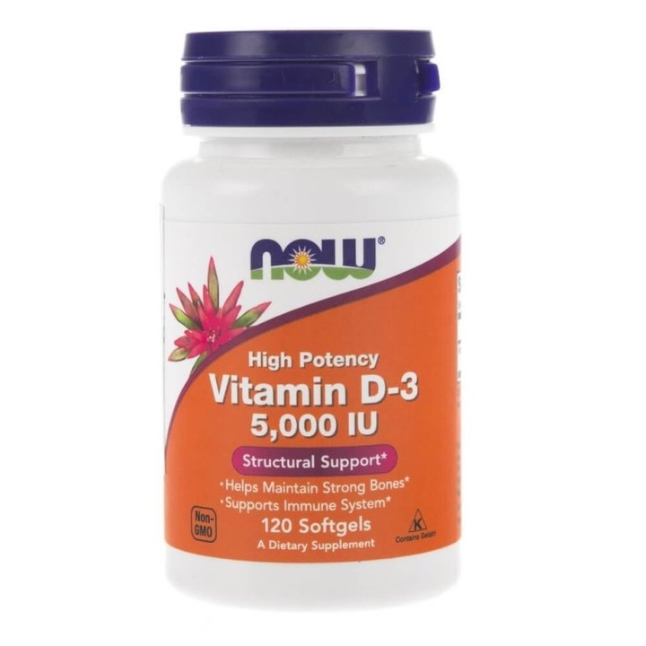 Now Foods Vitamin D3 5000 IU 120 kapszula