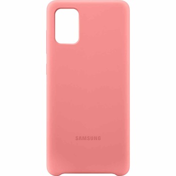 Husa de protectie Samsung Silicone Cover pentru Galaxy A71, Pink