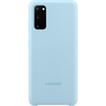 Husa de protectie Samsung Silicone Cover pentru Galaxy S20, Sky Blue