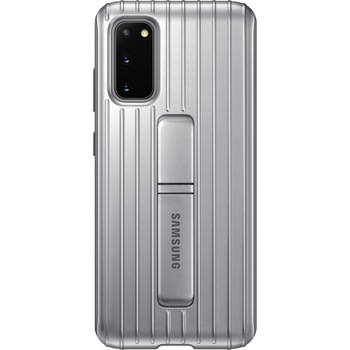 Husa de protectie Samsung Protective Standing Cover pentru Galaxy S20, Silver Husa de protectie Samsung Protective Standing Cover pentru Galaxy S20, Silver