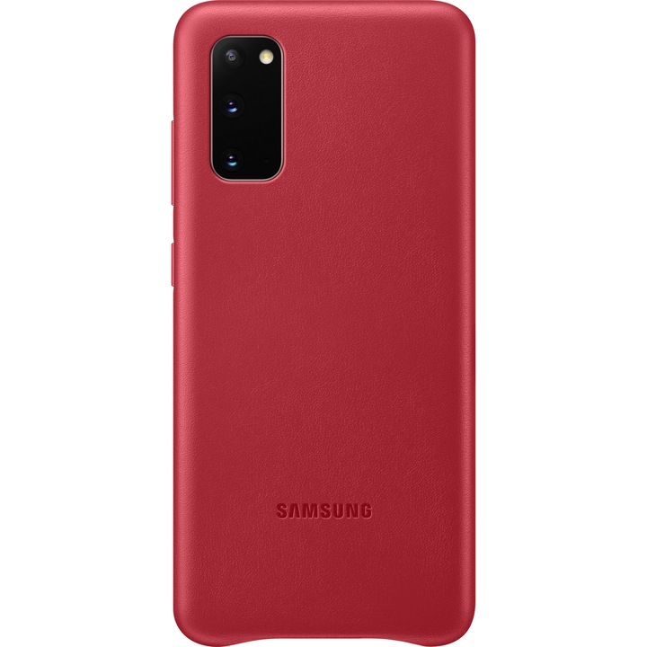 Предпазен калъф Samsung Leather Cover за Galaxy S20, Red