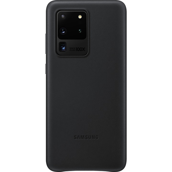 Предпазен калъф Samsung Leather Cover за Galaxy S20 Ultra, Black
