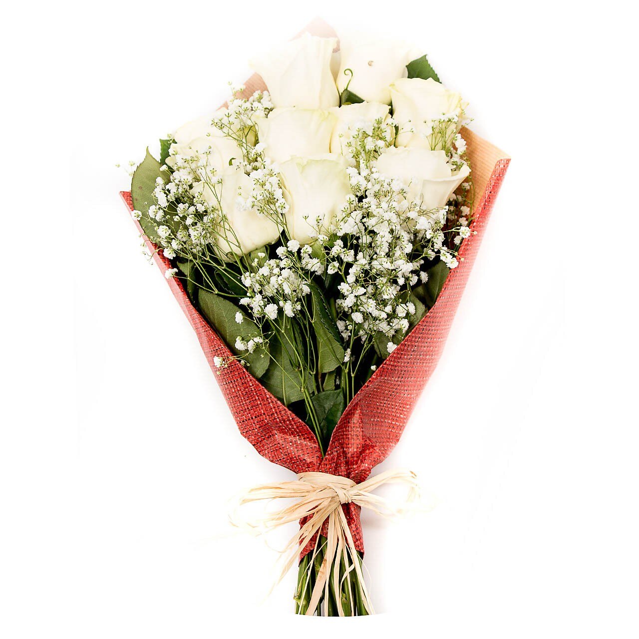 Buchet trandafiri albi perfecti