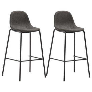 Set de 2 scaune de bar, vidaXL, 51 x 49 x 99 cm, Gri inchis Set de 2 scaune de bar, vidaXL, 51 x 49 x 99 cm, Gri inchis