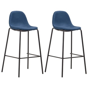 Set de 2 scaune de bar, vidaXL, 51 x 49 x 99 cm, Albastru Set de 2 scaune de bar, vidaXL, 51 x 49 x 99 cm, Albastru