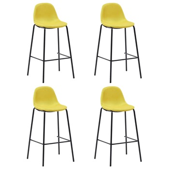 Set de 4 scaune de bar, vidaXL, 51 x 49 x 99 cm, Galben Set de 4 scaune de bar, vidaXL, 51 x 49 x 99 cm, Galben