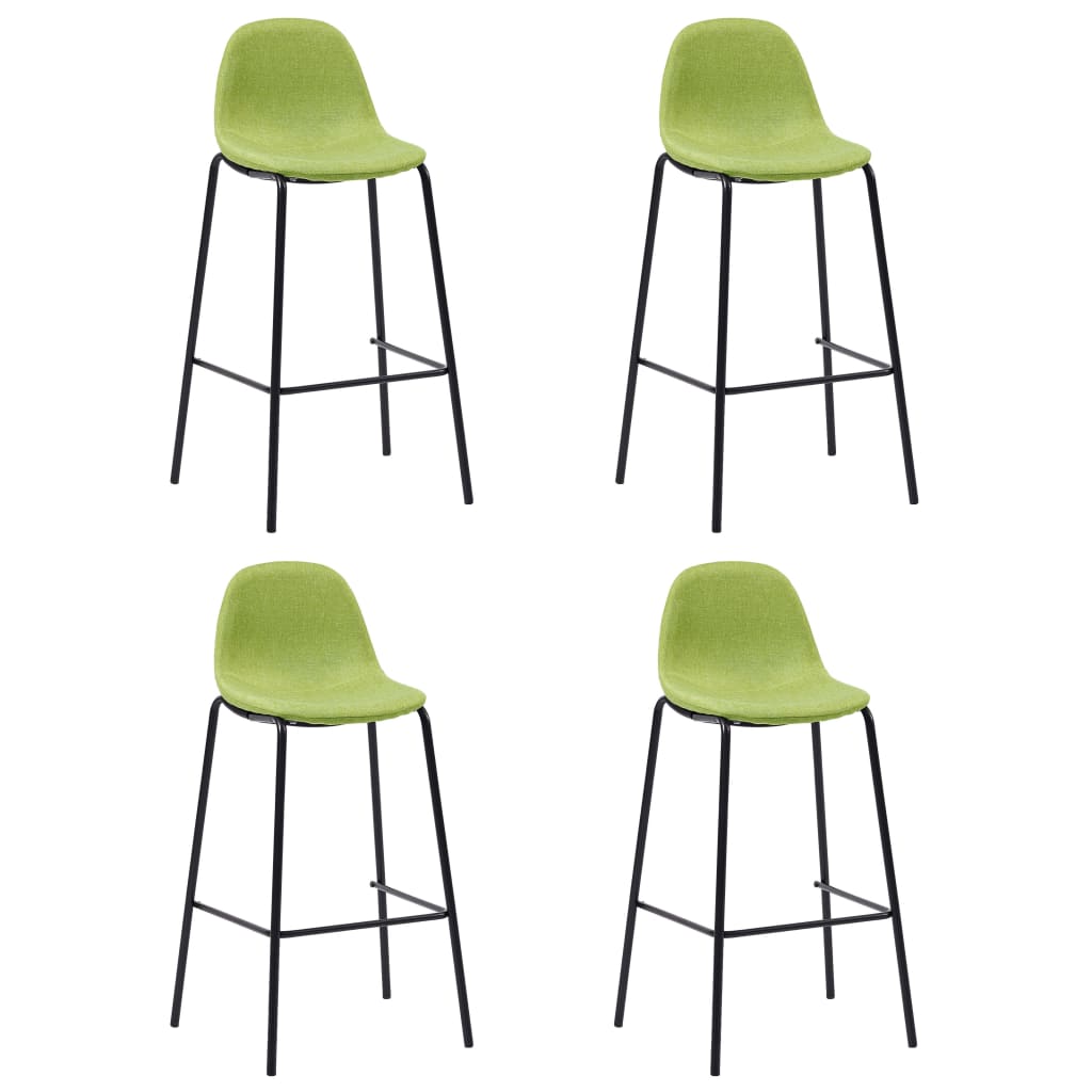 Set de 4 scaune de bar, vidaXL, 51 x 49 x 99 cm, Verde