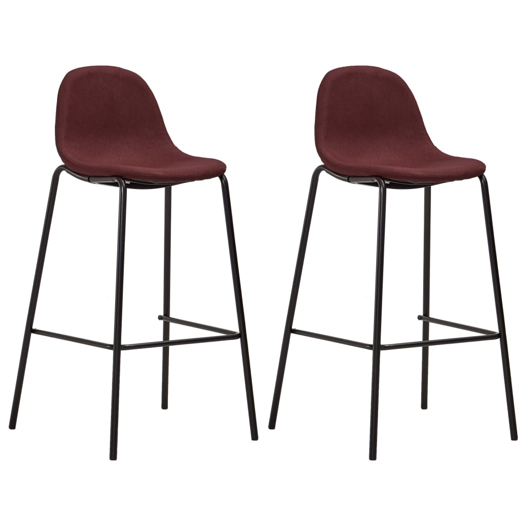 Set de 2 scaune de bar, vidaXL, 51 x 49 x 99 cm, Grena