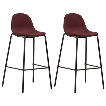 Set de 2 scaune de bar, vidaXL, 51 x 49 x 99 cm, Grena Set de 2 scaune de bar, vidaXL, 51 x 49 x 99 cm, Grena