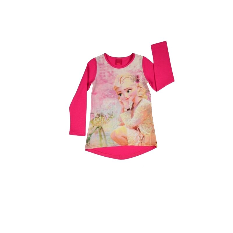 Bluza cu maneca lunga pentru fetite Atut A-6179, Fucsia