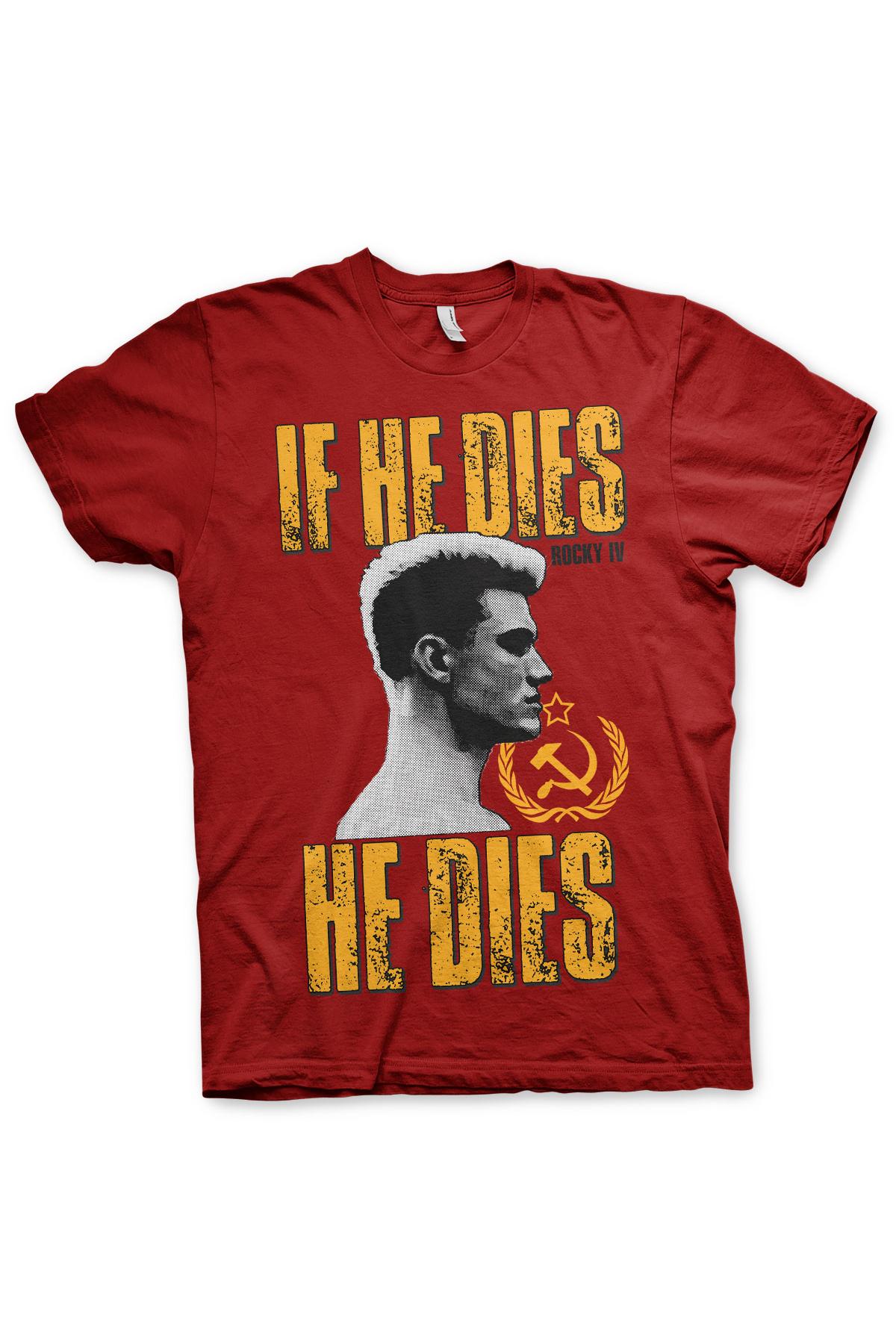 Tricou pentru barbati, Rocky, If He Dies, He Dies Tango-Red, Rosu, S